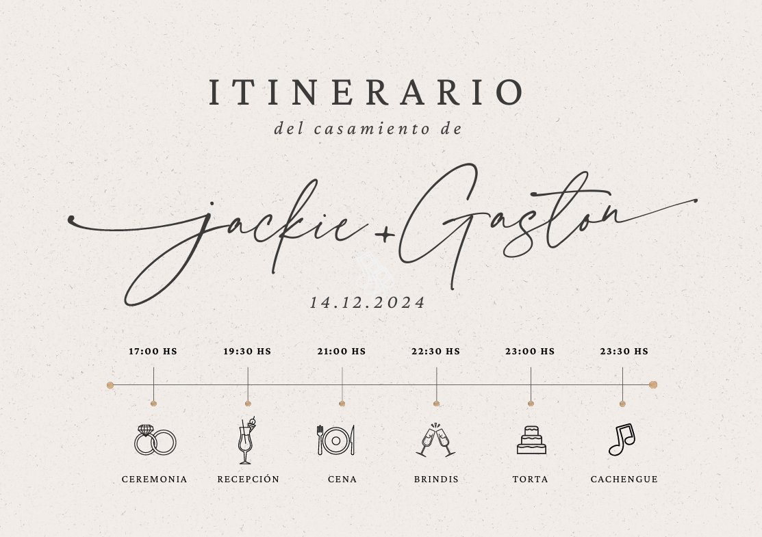 Itinerario del casamiento